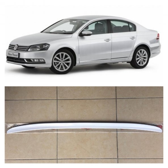 Volkswagen Passat B7 / B8 / 8.5 Bagaj Üstü Spoiler Parlak Beyaz ürün görseli 1