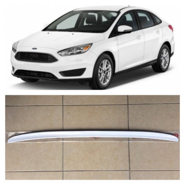 Ford Focus 3, 3.5, 4 Sedan Kasa Bagaj Üstü Spoiler Parlak Beyaz ürün görseli 1