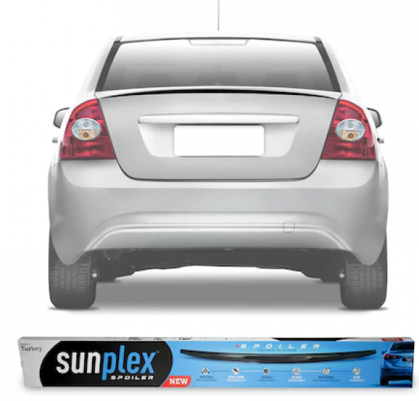 SUNPLEX Ford Focus 2 Sedan Bagaj Üstü Spoiler Piano Black 2004-2010 ürün görseli 1
