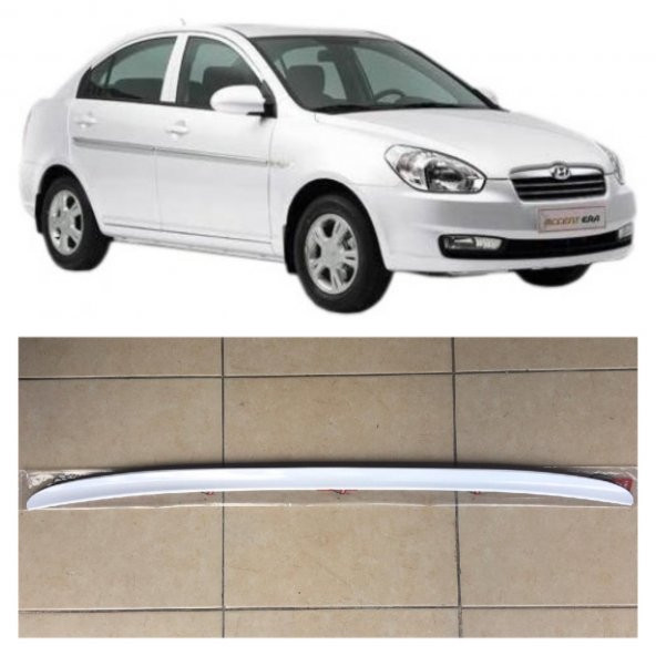 Hyundai Accent Era Bagaj Üstü Spoiler Bagaj Çıtası Parlak Beyaz ürün görseli 1