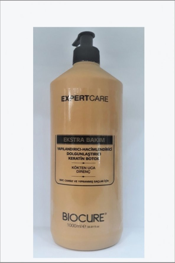 Biocure  Yıpranmış Saçlar İçin Yapılandırcı,Hacimlendirici Keratin Botox Krem 1000 ml ürün görseli 1