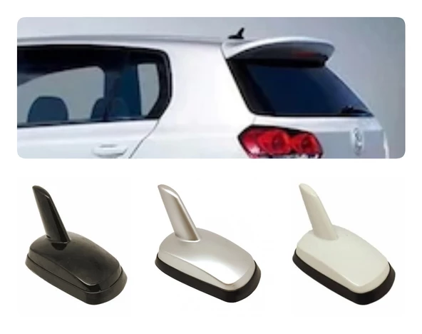 Audi Tip Balık Sırtı Anten Balina Anten Süs Tavan Anteni 3 Farklı Renk ürün görseli 1