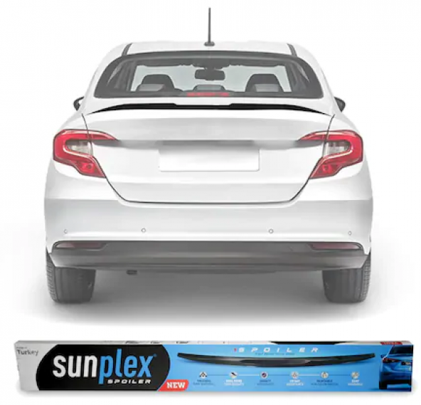 SUNPLEX Fiat Egea Bagaj Üstü Spoiler Piano Black 2015 Sonrası ürün görseli 1