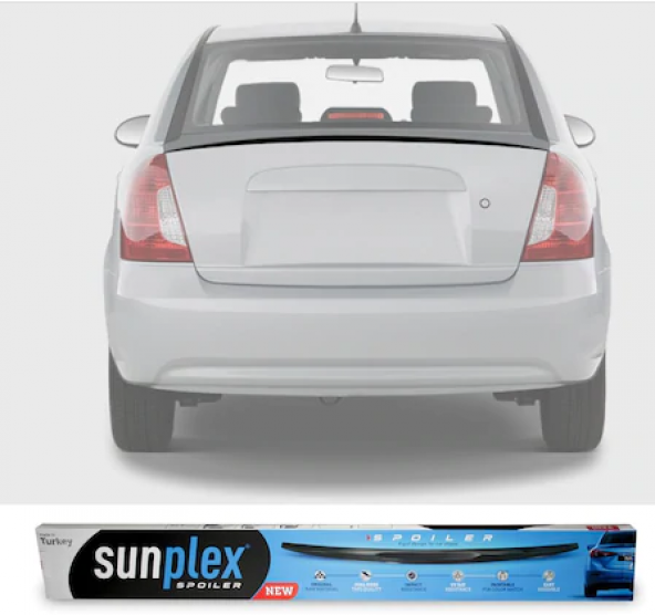 SUNPLEX Hyundai Accent Era Bagaj Üstü Spoiler Piano Black ürün görseli 1