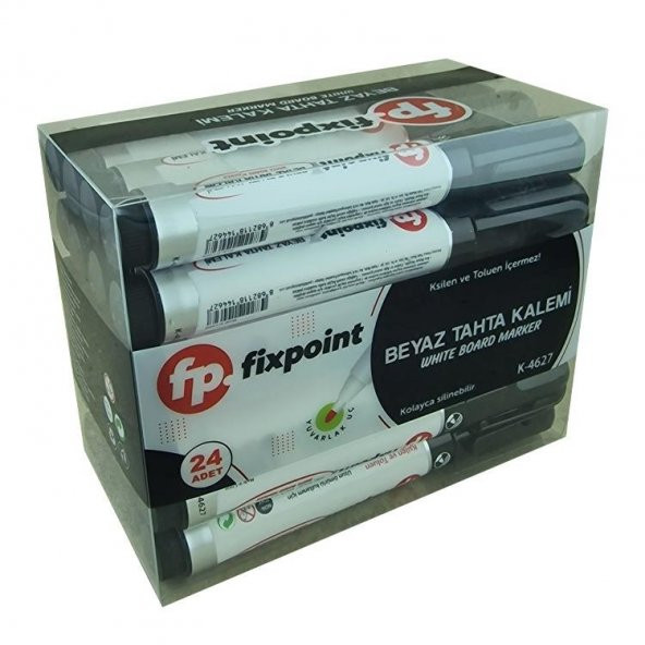 Fixpoint Beyaz Tahta Kalemi 24lü Siyah K-4627 ürün görseli 1