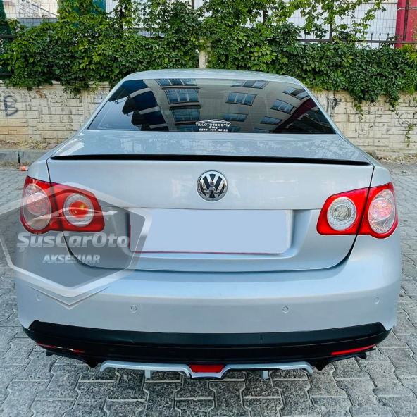 Vw Jetta MK5 2005-2010 Bagaj Üstü Spoiler Çıtası Piano Black Parlak Siyah ürün görseli 1