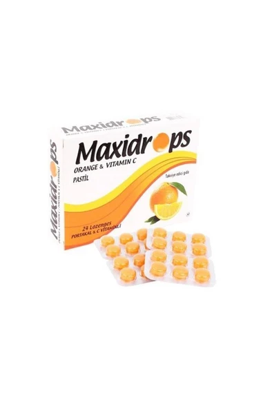 Maxidrops Portakal & C Vitamini 24 Drops (SKT:05/2029) ürün görseli 1