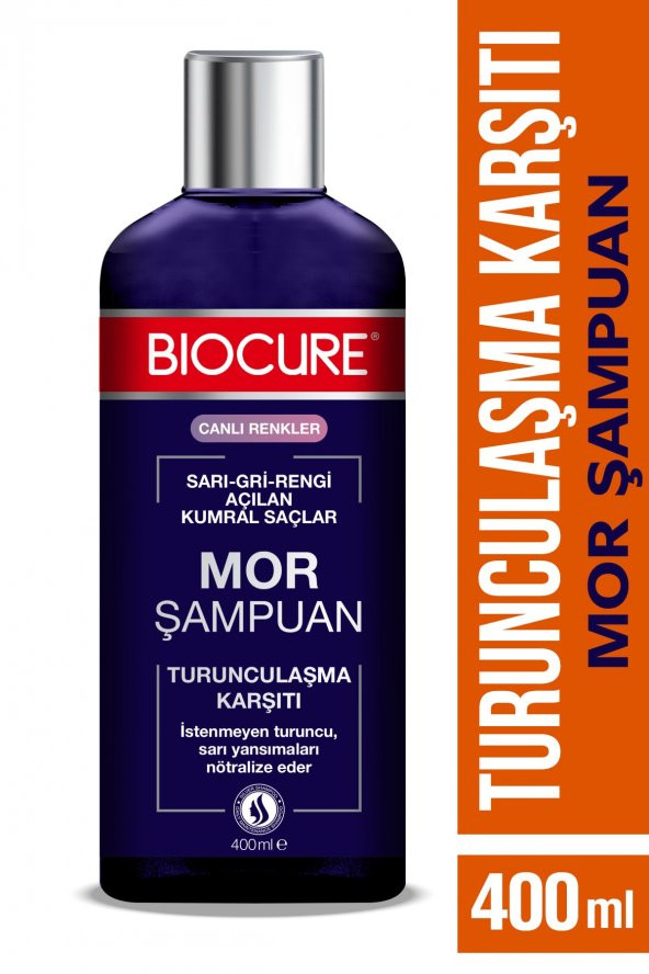 Biocure Turunculaşma Karşıtı Mor Şampuan / Sarı-gri-rengi Açılan Kumral Saçlar Için 400 Ml. ürün görseli 1
