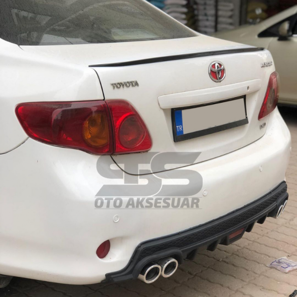 Toyota Corolla 2006-2012 Bagaj Üstü Slim Spoiler Piano Black Parlak Siyah ürün görseli 1