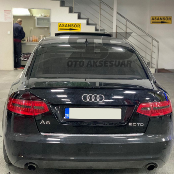 Audi A6 Bagaj Üstü Slim Spoiler Piano Black Parlak Siyah ürün görseli 1