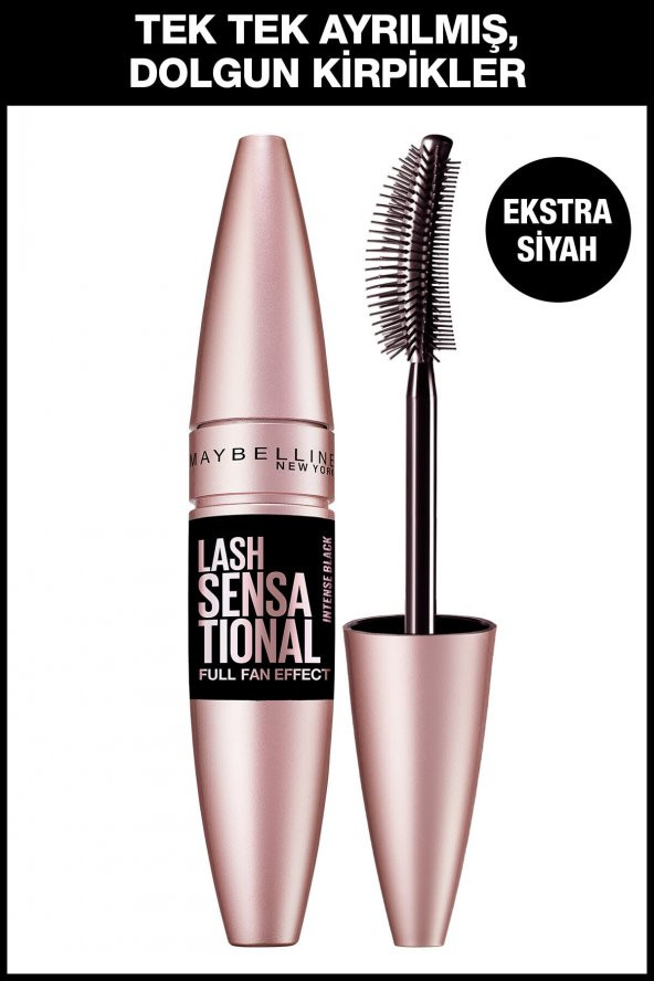 Maybelline Lash Sensational Yelpaze Etkili Intense Black Maskara - Ekstra Siyah ürün görseli 1