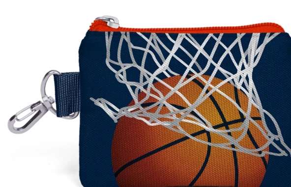 Coral High Basketbol Desenli Bozuk Para Çantası - Erkek Çocuk ürün görseli 1