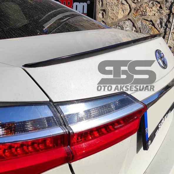 Sts Oto Aksesuar Toyota Corolla 2013-2018 Sedan Bagaj Üstü Spoiler Piano Black ürün görseli 1