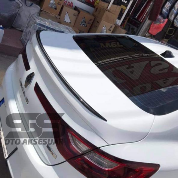 Sts Oto Aksesuar Renault Megane 4 Sedan Kasa Uyumlu Bagaj Üstü Spoiler Piano Black ürün görseli 1