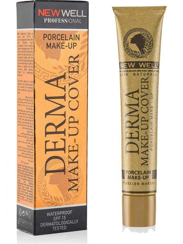 New Well Derma Makeup Cover Yoğun Kapatıcı Fondöten - 02 Bronze ürün görseli 1