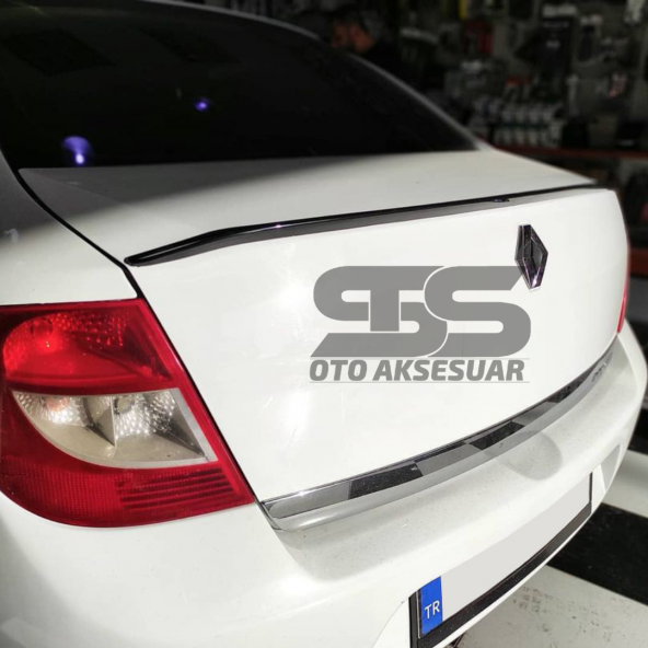 Sts Oto Aksesuar Renault Clio Symbol 2008 - 2012 Talia  Bagaj Üstü Spoiler Piano Black ürün görseli 1