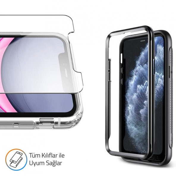 NoTech Xiaomi Poco X3 Pro Temperli Cam Ekran Koruyucu - Resim 7