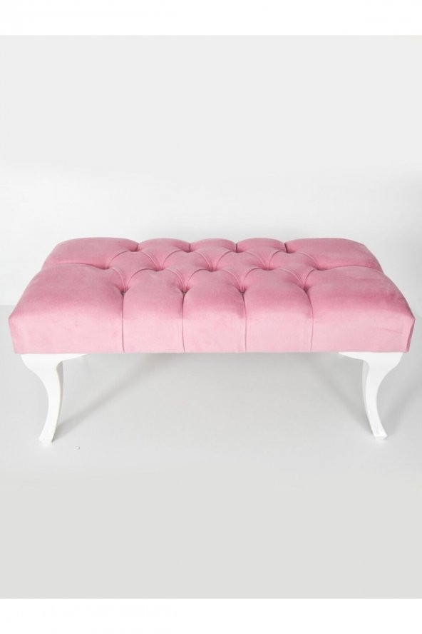 ÜNÜVAR KONSEPT  Puf & Benç 45*90-Pls Ayak Silenebilir Kumaş Pembe K1 ürün görseli 1