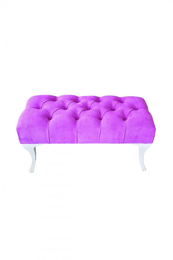 ÜNÜVAR KONSEPT Puffy Home Puf & Benç 45*90-Pls Ayak Silenebilir Kumaş Pembe ürün görseli 1