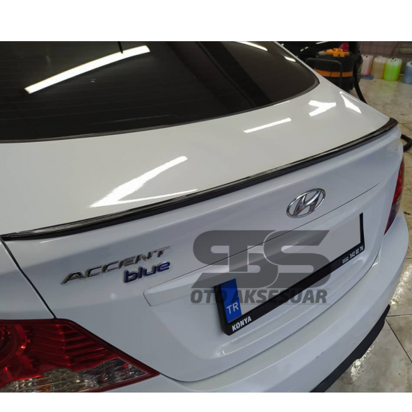 Sts Oto Aksesuar Hyundai Accent Blue Bagaj Üstü Slim Spoiler Parlak Siyah ürün görseli 1