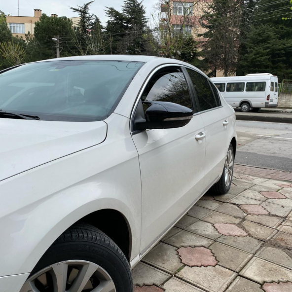 Sts Oto Aksesuar  Passat B7 Batman Yarasa Ayna Kapağı Piano Black Abs Plastik ürün görseli 1