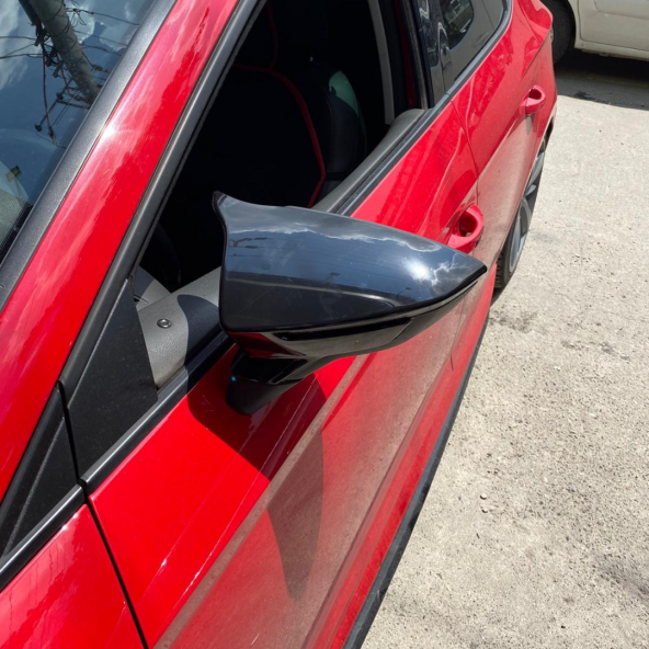 Sts Oto Aksesuar Seat Leon Mk3 Mk3.5 Batman Yarasa Ayna Kapağı Piano Black Abs Plastik ürün görseli 1