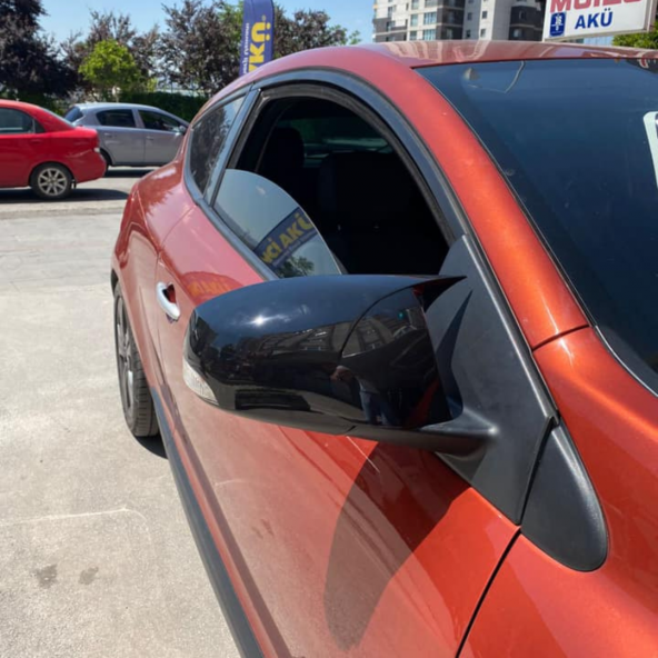 Sts Oto Aksesuar Renault Megane 3 Batman Yarasa Ayna Kapağı Piano Black Abs Plastik ürün görseli 1