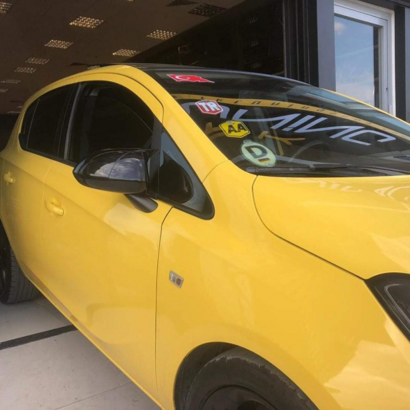 Sts Oto Aksesuar Opel Corsa E 2014-2019 Batman Yarasa Ayna Kapağı Piano Black Abs Plastik ürün görseli 1