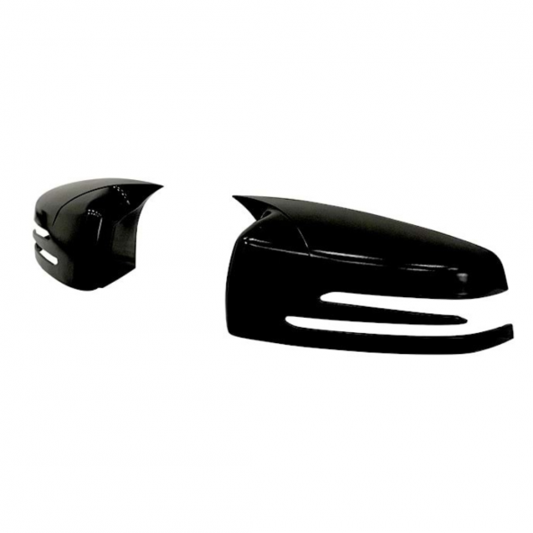 Sts Oto Aksesuar Mercedes Benz W176 2012-2018 Batman Yarasa Ayna Kapağı Piano Black Abs Plastik ürün görseli 1