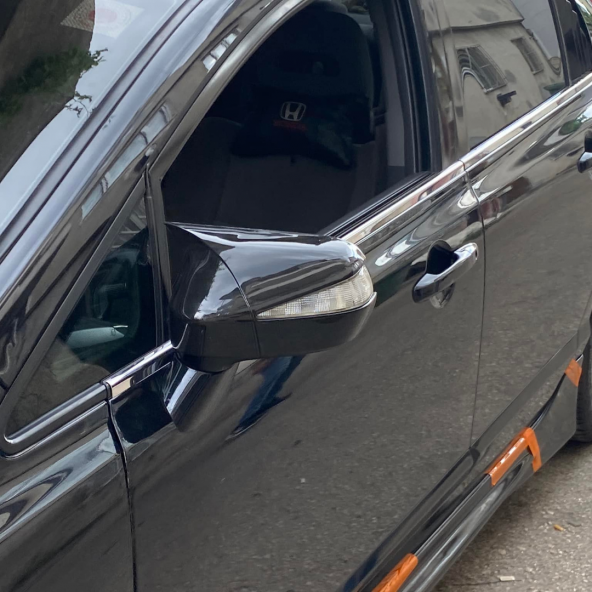 Sts Oto Aksesuar Honda Civic Fd6 2006-2011 Batman Yarasa Ayna Kapağı Piano Black Abs Plastik ürün görseli 1