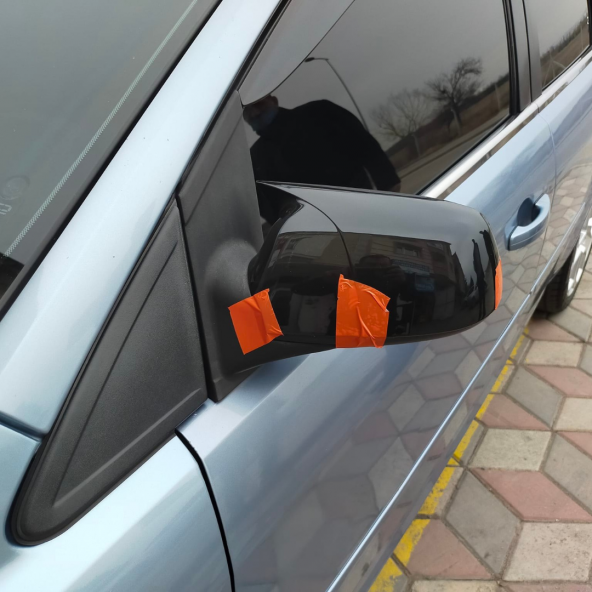 Sts Oto Aksesuar Ford Focus 2  2009-2012 Uyumlu Makyajsız Batman Yarasa Ayna Kapağı Piano Black Abs Plastik ürün görseli 1