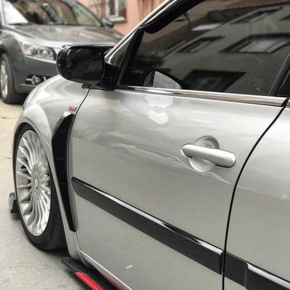 Sts Oto Aksesuar Megane 2 2002-2009 Uyumlu Batman Yarasa Ayna Kapağı Piano Black Abs Plastik ürün görseli 1