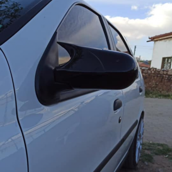 Sts Oto Aksesuar Fiat Palio 2003-2009 Uyumlu Batman Yarasa Ayna Kapağı Piano Black Abs Plastik ürün görseli 1