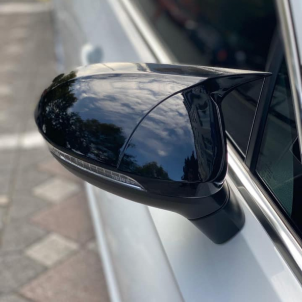 Sts Oto Aksesuar Passat B8 Batman Yarasa Ayna Kapağı Piano Black Abs Plastik ürün görseli 1