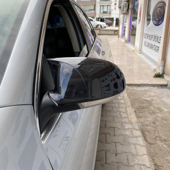 Sts Oto Aksesuar Jetta Mk5 2005-2010 Batman Yarasa Ayna Kapağı Piano Black Abs Plastik ürün görseli 1