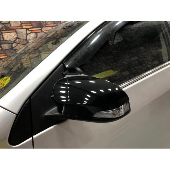 Sts Oto Aksesuar Toyota Verso 2014-2017 Batman Yarasa Ayna Kapağı Piano Black Abs Plastik ürün görseli 1