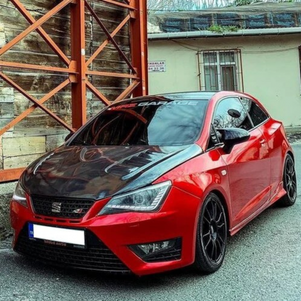 Sts Oto Aksesuar Seat Ibiza Mk4 2009-2017 Batman Yarasa Ayna Kapağı Piano Black Abs Plastik ürün görseli 1