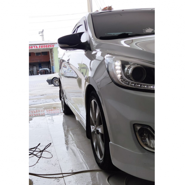 Sts Oto Aksesuar Hyundai Accent Blue Sinyalli Batman Yarasa Ayna Kapağı Piano Black Abs Plastik ürün görseli 1
