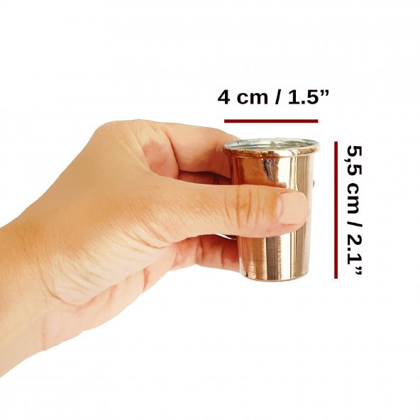 Shark Anatolia Bakır Shot Bardağı 30ml - Resim 2