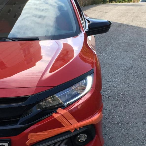 Sts Oto Aksesuar Honda Civic Fc5 Fk7 Batman Yarasa Ayna Kapağı Piano Black Abs Plastik ürün görseli 1