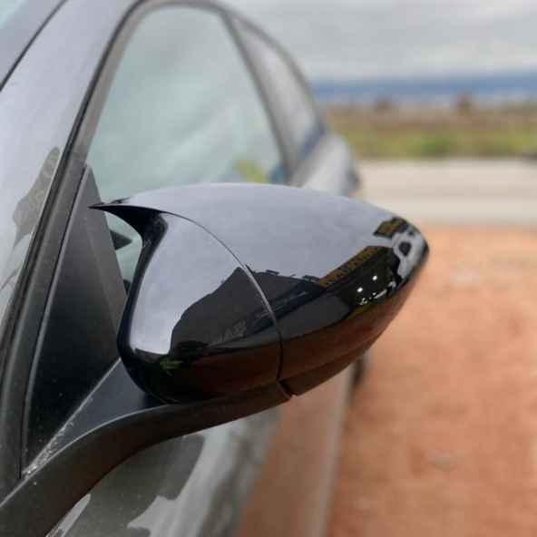 Sts Oto Aksesuar Fiat Egea Yarasa Ayna Kapağı Piano Black Tüm Modeller için Uyumludur ürün görseli 1