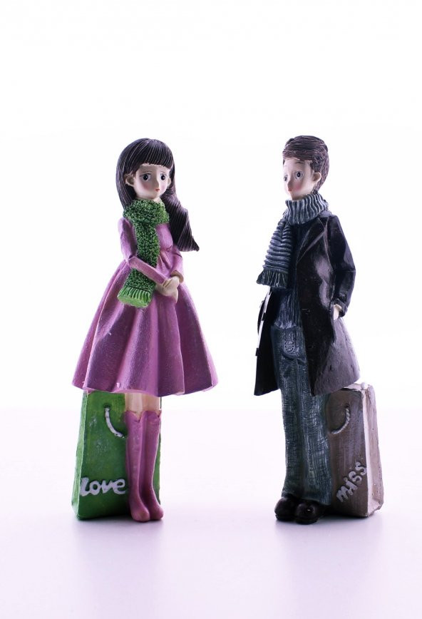 Dekoratif Love Miss İki Aşık Biblo 20cm-3AB ürün görseli 1