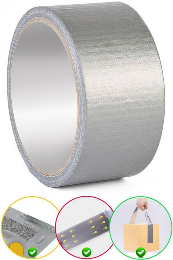 Bondit Güçlü Takviye Tamir Bandı Duct Tape Gri 48x10 metre ürün görseli 1