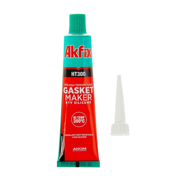 Akfix Ht 300 Silikon Yüksek Isıya Dayanıklı Tüp Silikon Conta Kırmızı 300°C 50 Ml ürün görseli 1