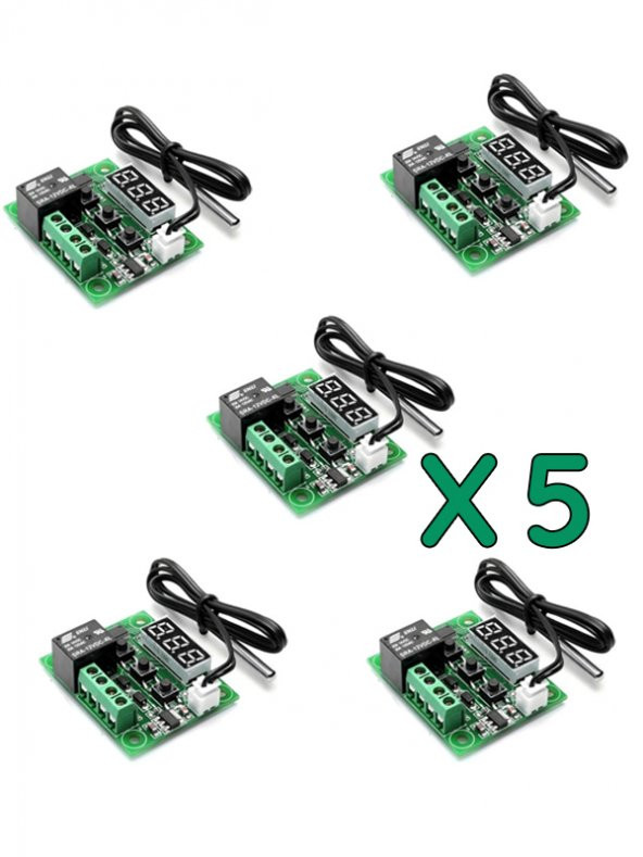 5 Adet Kuluçka Termostatı 12v Akvaryum Termostatı Dijital Termostat Problu Dijital  ısı Derece ürün görseli 1