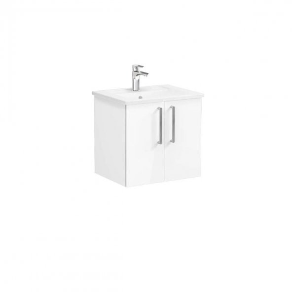 Vitra Root Flat 60 cm Beyaz Kapaklı Banyo Dolabı Alt Modül Lavabo ürün görseli 1