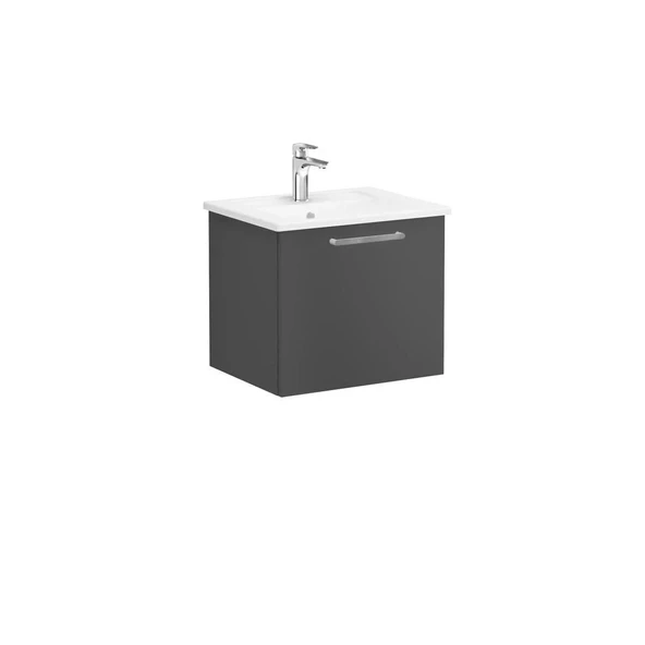 Vitra Root Flat 60 cm Gri Çekmeceli Banyo Dolabı Alt Modül Lavabo ürün görseli 1