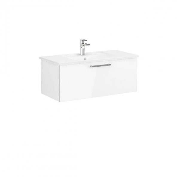 Vitra Root Flat 100 cm Beyaz Çekmeceli Banyo Dolabı Alt Modül Lavabo ürün görseli 1