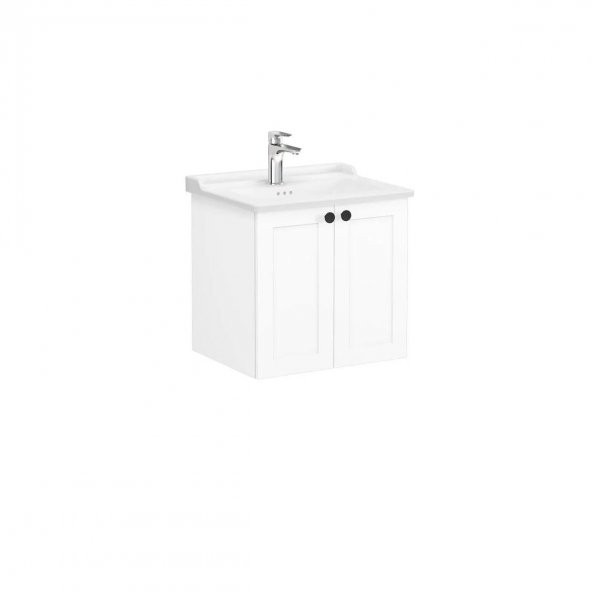 Vitra Root Classic 60 cm Beyaz Kapaklı Banyo Dolabı Alt Modül Lavabo ürün görseli 1