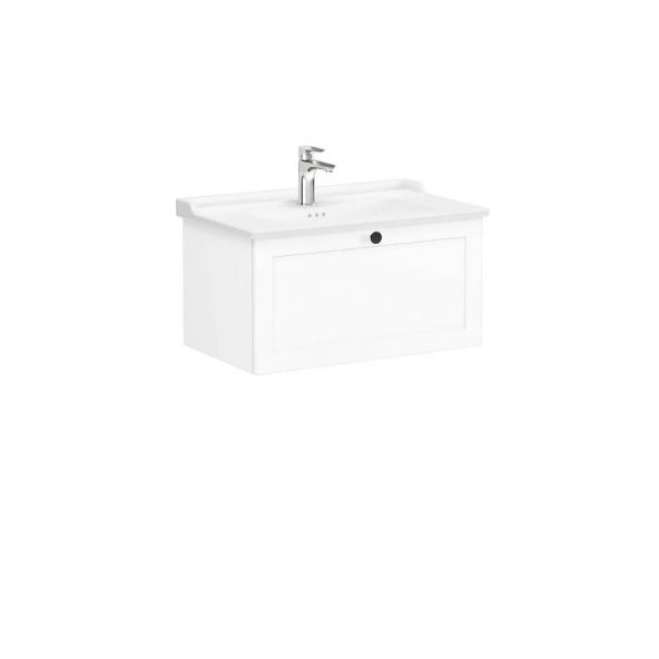 Vitra Root Classic 80 cm Beyaz Çekmeceli Banyo Dolabı Alt Modül Lavabo ürün görseli 1